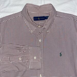 Ralph Lauren Brown Casual Button Down Shirt Size XL